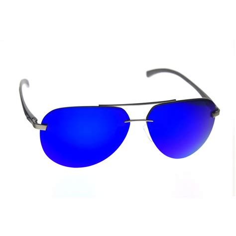 Mens Sunglasses Rimless Polarized Spring Hinges Metal Rimless Aviator