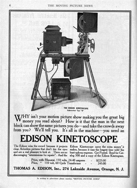 August 31 1887 Thomas Edison Patents The Kinetoscope His