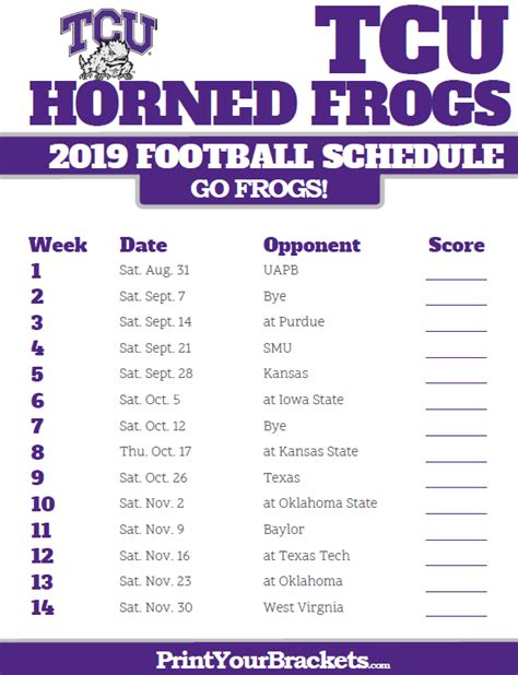 2024 College Football Schedule Tcu Horned - Allys Bernete