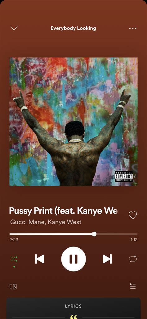 Any Other Gucci Mane Fans On Here Pussy Print I Feel Is Underrated