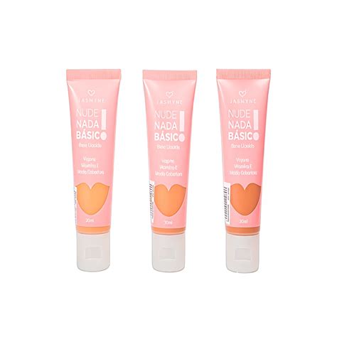Base Líquida Nude Nada Básico Jasmyne Shopee Brasil