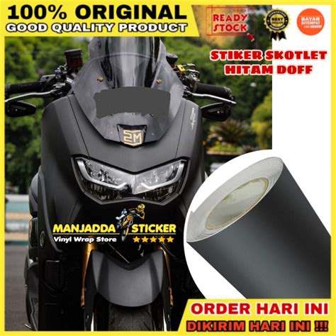 Jual Stiker Skotlet Motor Hitam Doff Stiker Motor Hitam Doff Sticker