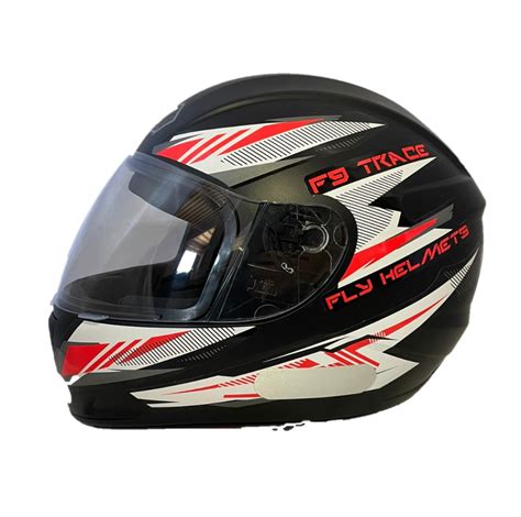 Capacete Fly F Trace Preto Fosco E Vermelho Ppneus Moto Pe As