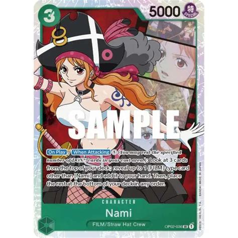 One Piece Trading Card Game Paramount War Single Card Super Rare Nami