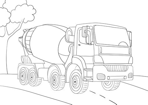 Mewarnai Truk Sketsa Diwarnai Sketch Coloring Page