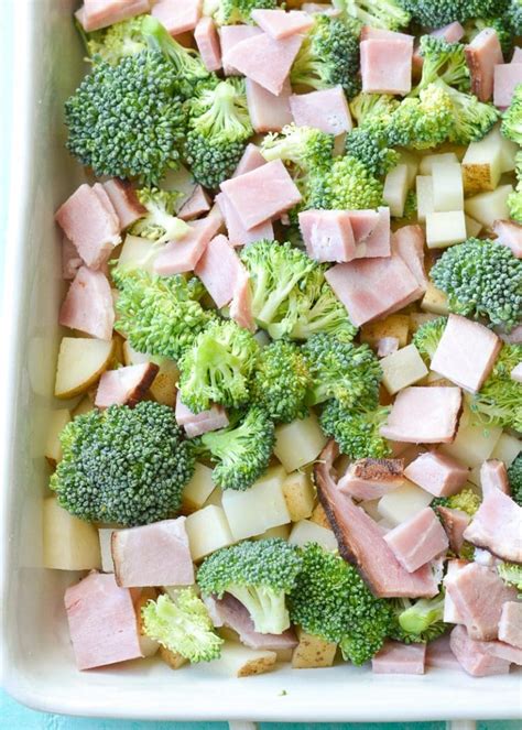 Cheesy Potato Broccoli And Ham Bake Maebells