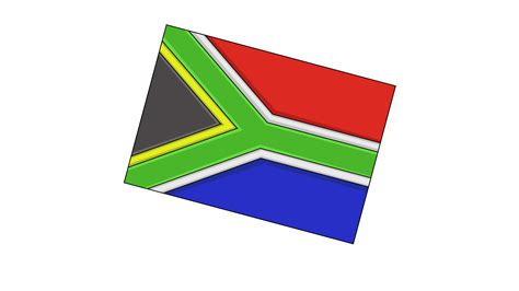 Animated Video Of The South African Flag Icon 35136816 Stock Video At