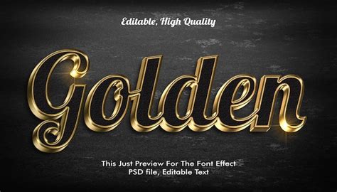 Efeito De Estilo De Texto 3d Dourado Psd Premium