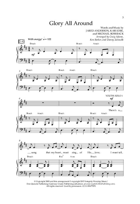 Glory All Around Choral Anthem Satb Sheet Music Pdf Lifeway Choral