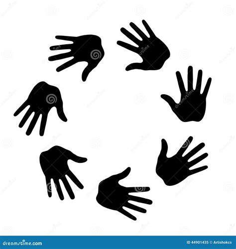 Black Hand Print Icon Stock Vector - Image: 44901435