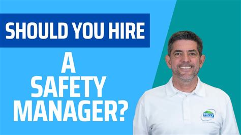 Should Your Company Hire A Safety Manager YouTube