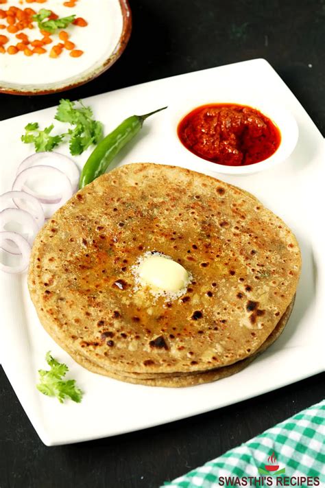 Paneer Paratha Recipe (Plain & Stuffed) - Swasthi's Recipes