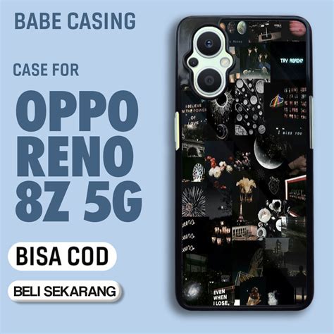 Jual Case Hp Oppo Reno 8z 5g Terbaru Aesthetic Black Hitam Art