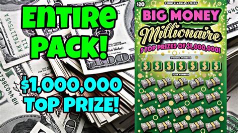 30 X 20 Big Money Millionaire Scratch Off Tickets ~ 1 000 000 Top