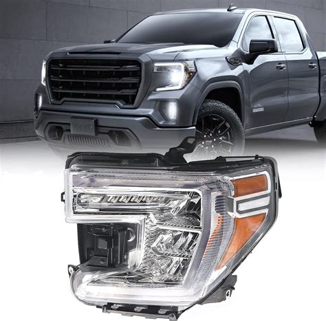 Fione For Gmc Sierra 1500 Headlight Assembly 2019 2020 2021 2022 Led Projector