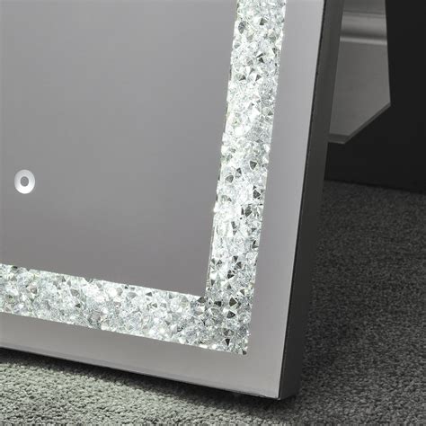 Led Crystal Effect Free Standing Mirror