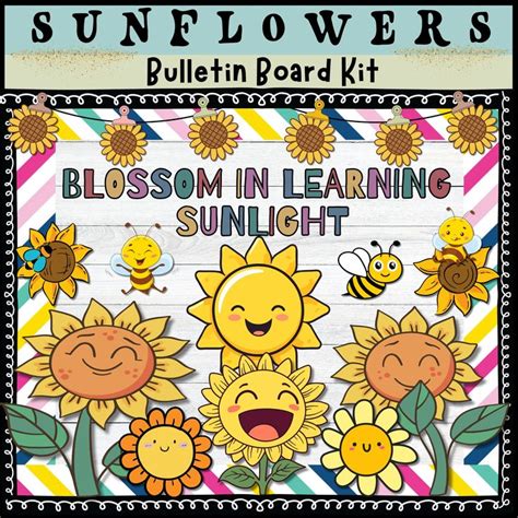 Fall Sunflowers Bulletin Board Classroom Door Decor Sunflowers Classroom Decorations