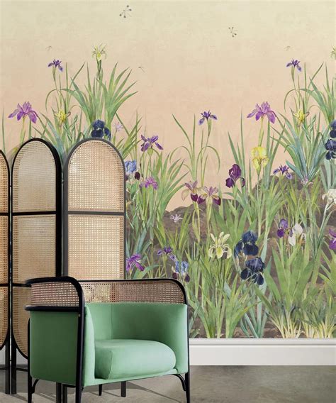 Iris Garden • Floral Botanical Mural • Milton & King