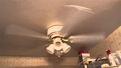 Hampton Bay White 5 Blade Carriage House Ceiling Fan With Brass Accents