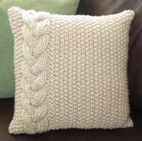 Braided Cable Chunky Hand Knit 16 X 16 Pillow Cover 5250 Via Etsy