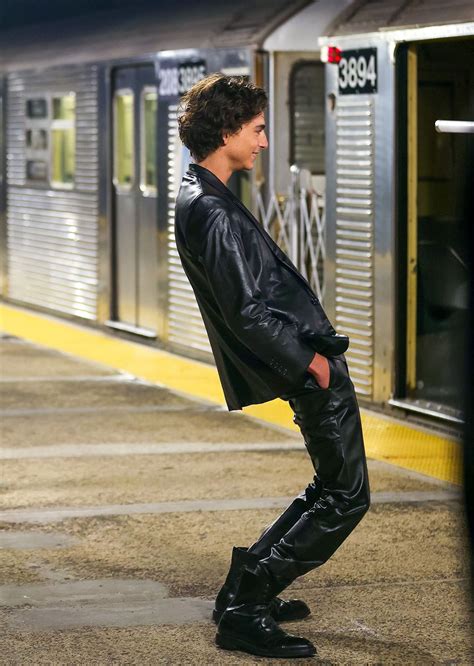 First Look At A Leather Clad Timothée Chalamet In The New Martin