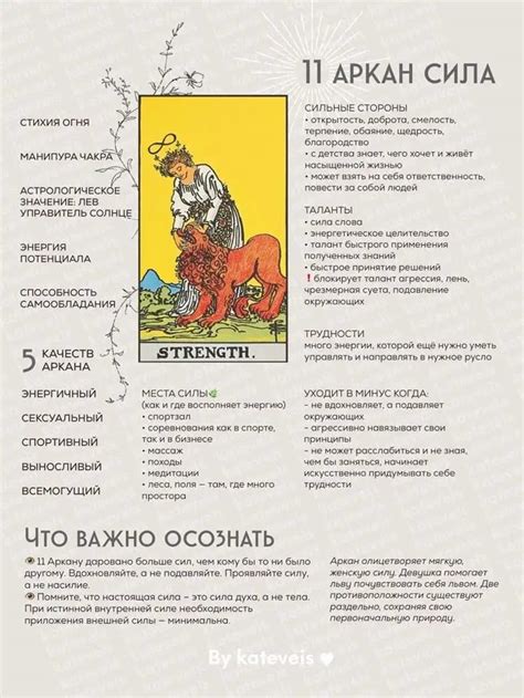 Аркан "Сила" , значение. | Tarot book, Tarot card meanings, Tarot meanings