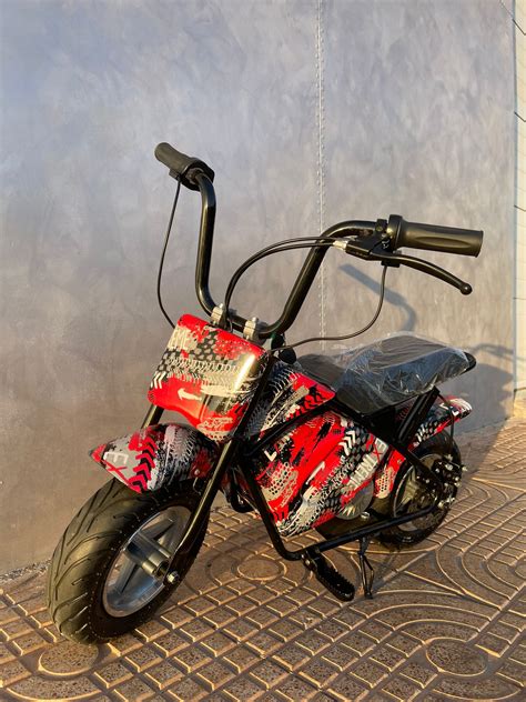 MINI MOTO ELÉCTRICA INFANTIL 36V Y 300W BATERÍA DE LITIO ROJA