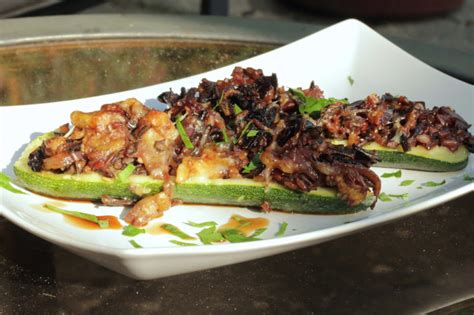 Wild Rice Stuffed Zucchini Healthy Mama Cooks