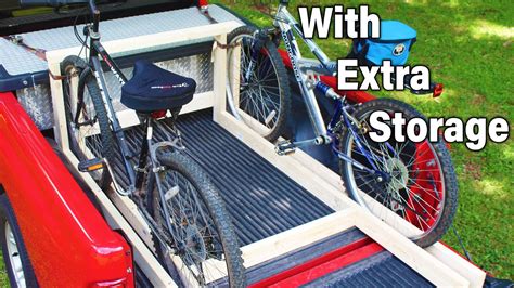 Small Truck Bed Bike Rack With Additional Storage Youtube