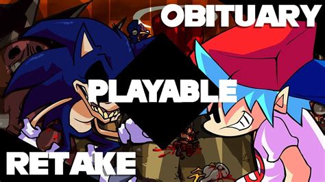 Obituary Retake Fanmade Playable Fnf Sonic Legacy Ust Youtube