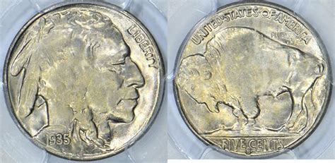 Usa 1935 S Buffalo Nickel Pcgs Ms 64 Ma Shops