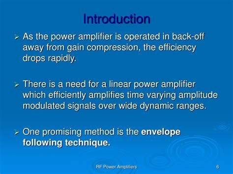 Ppt Power Amplifier Using Envelope Following Technique Powerpoint