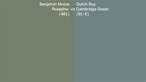 Benjamin Moore Rosepine Vs Dutch Boy Cambridge Green E Side