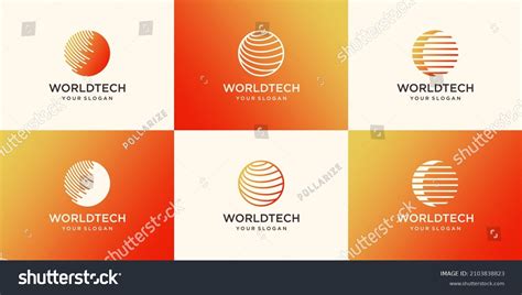 Digital World Logo Design Template Stock Vector (Royalty Free) 2103838823