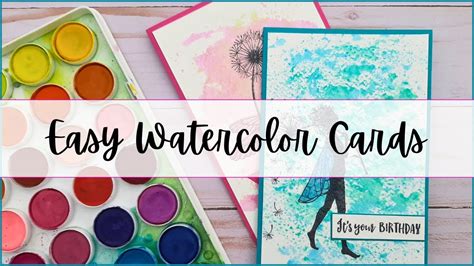 Easy Watercolor Greeting Cards Youtube