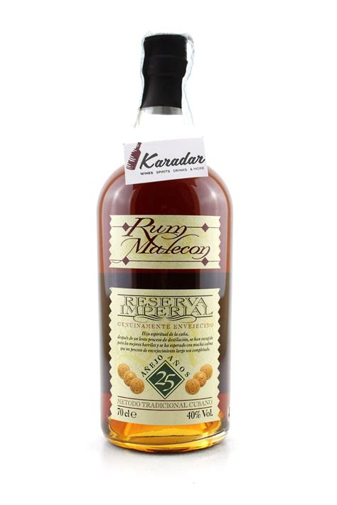 Rum Reserva Imperial 25 Y Melassa 40 Vol Malecon Ron De Guatema