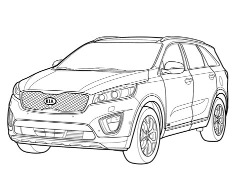 Kia Sorento Coloring Page Free And Printable