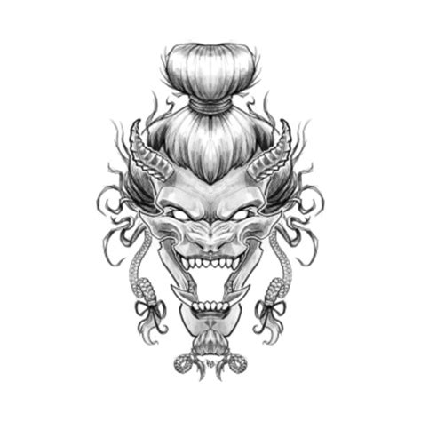 Demon Head - Tattoo Art - T-Shirt | TeePublic