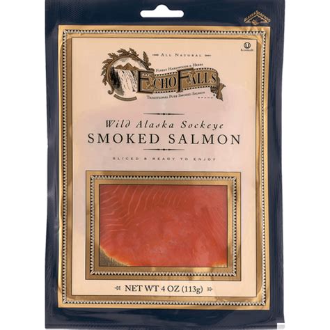 Echo Falls Salmon Wild Alaskan Sockeye Smoked Sliced 4 Oz Shipt