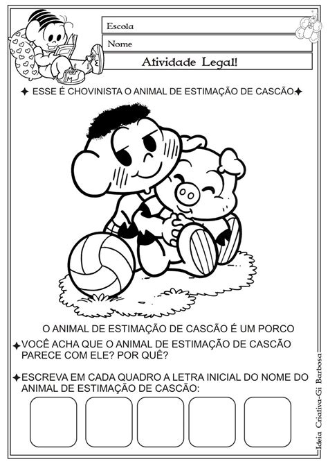 Atividade Animal De Estimação Educação Infantil - Atividades Animais De Estimação - NAZAEDU