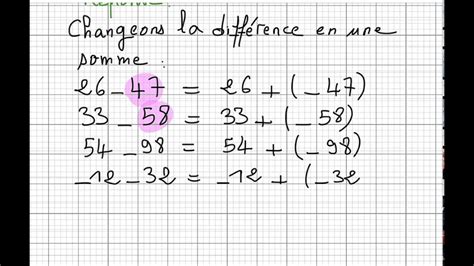 Exercice Sur Le Cours Des Nombres D Cimaux Relatifs Somme Et