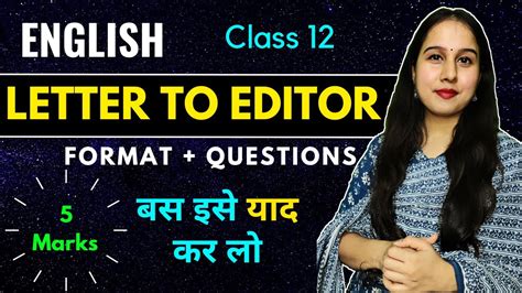 Letter To Editor Class English Format With Questions Youtube