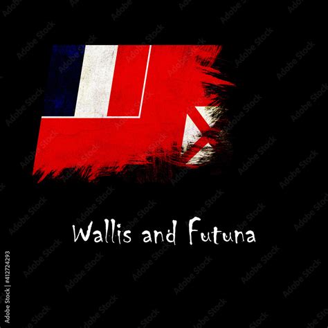 National Flag Of Wallis And Futuna Abbreviated With Wf A Realistic 3d