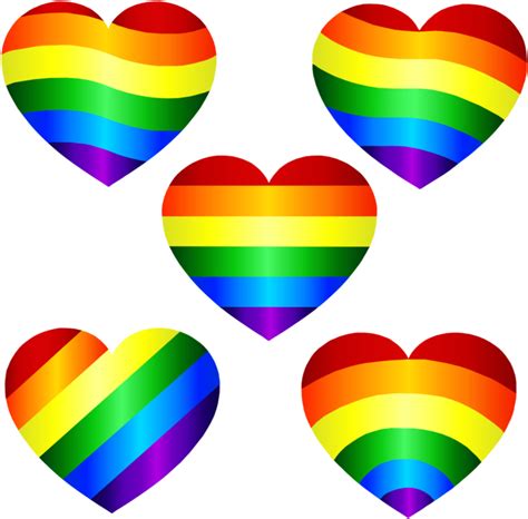 Download Rainbow Hearts Vector Set Done In 2015 Via Illustrator 3d Rainbow Heart Png Full