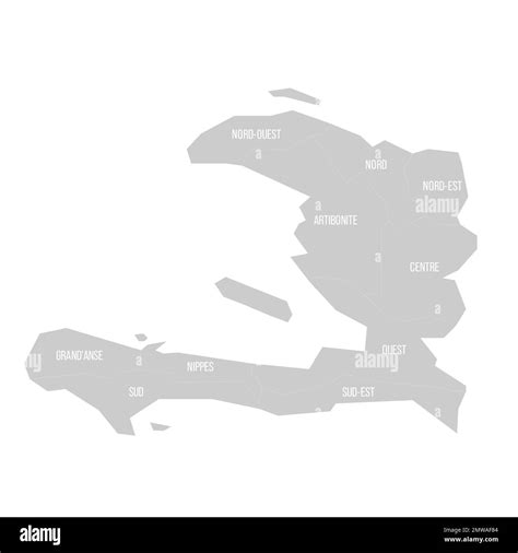 Hait Mapa Pol Tico De Las Divisiones Administrativas Imagen Vector De