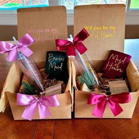 Personalized Rustic Bridesmaid Proposal Box Set, Forest Bridesmaid ...