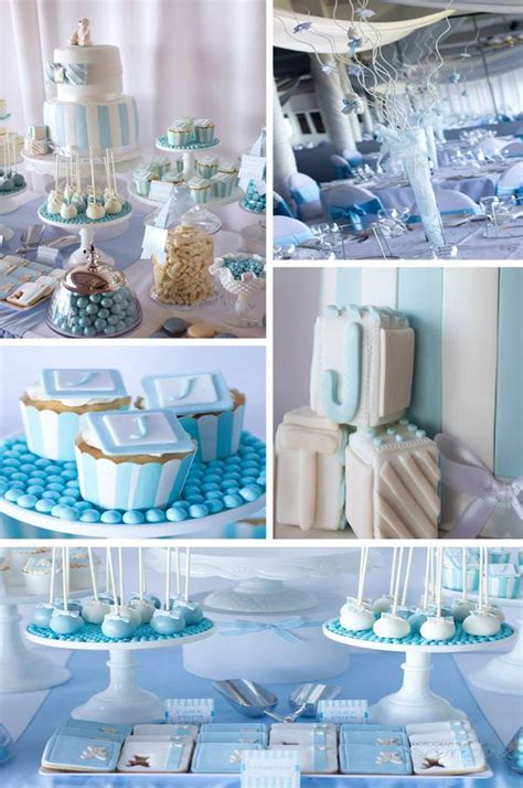 Blue Christening Birthday Party With Lots Of Cute Ideas Via Karas