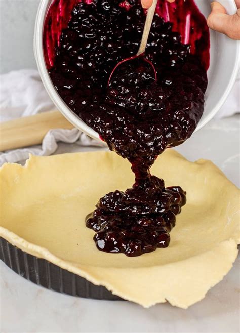 Cooked Blueberry Pie Filling Easy Blueberry Pie Blueberry Pie Recipe