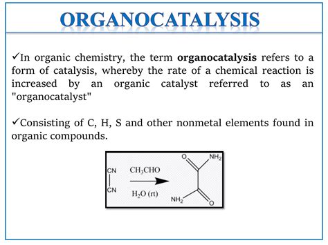 Transition Metal And Organo Catalysis PPT