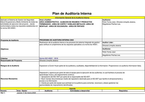 Plantilla De Auditor As Por Capas Zeper